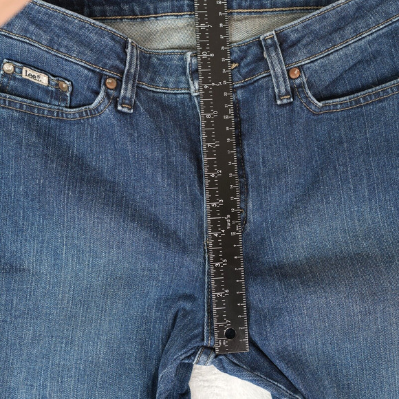 Lee Jeans Womens 12P Petite Blue Natural Bootcut Stretch Denim 305834F - Picture 7 of 9